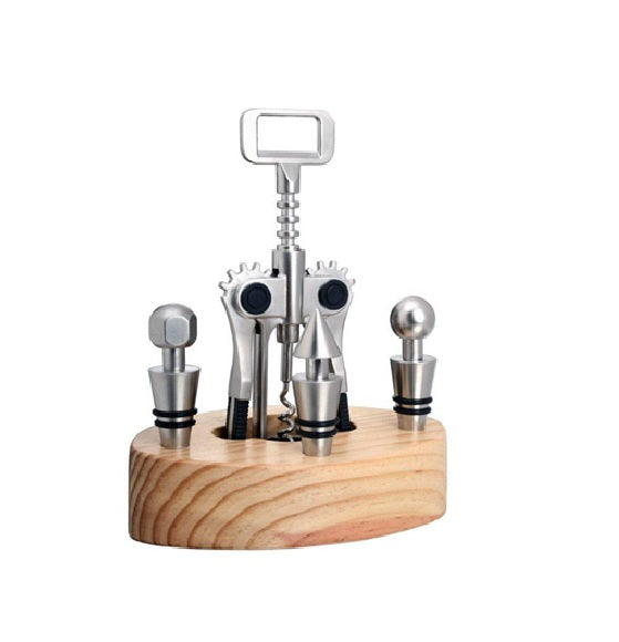 5 Pieces Kitchen Gadget Set with Wooden Stand