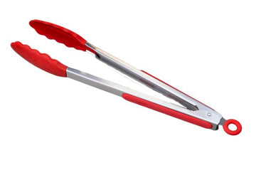 12" Silicone Tongs Red (7861)