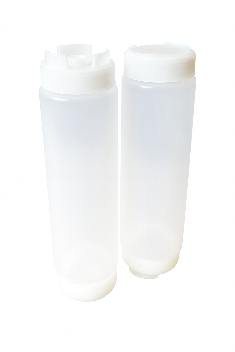 24oz Clear Sauce Bottle - Silicone Anti Drip Tip (7824)