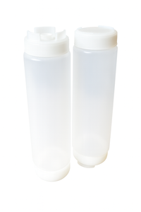 24oz Clear Sauce Bottle - Silicone Anti Drip Tip (7824)