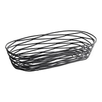 Oblong Black Wire Basket - Pack of 6 (7559)