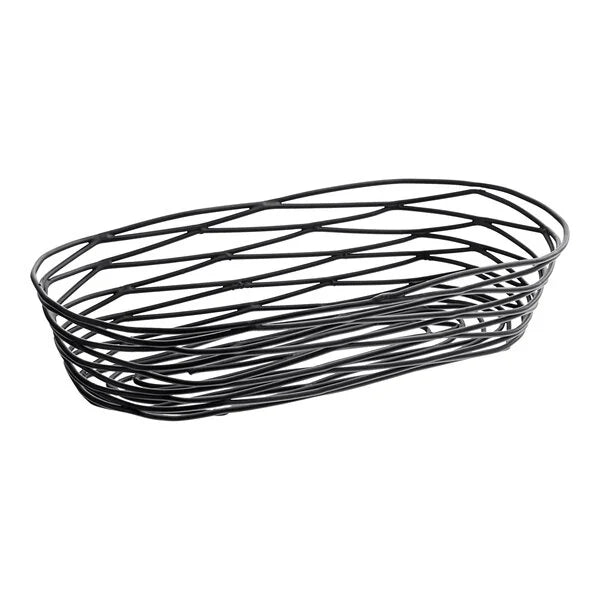 Oblong Black Wire Basket - Pack of 6 (7559)