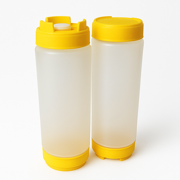 24oz Yellow Sauce Bottle - Silicone Anti Drip Tip (7826)