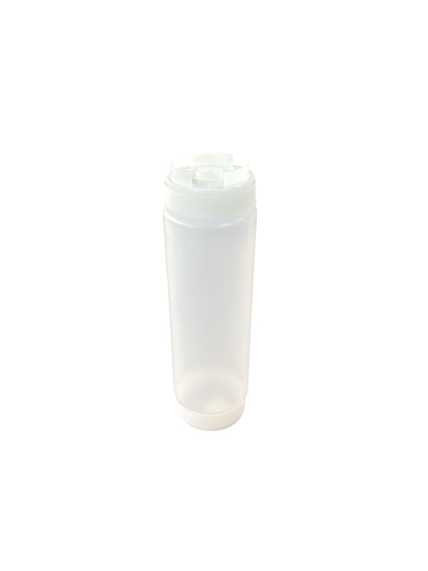 24oz Clear Sauce Bottle - Silicone Anti Drip Tip (7824)