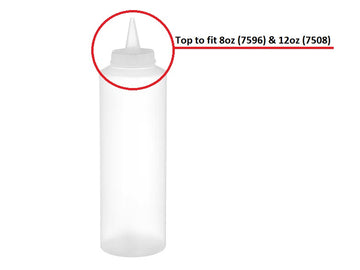 REPLACEMENT BOTTLE TOPS CLEAR PK12 (FITS 8oz &amp; 12OZ) (8508)