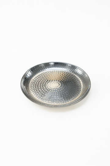 20 cm Hammered Round Plate S/S (8474)