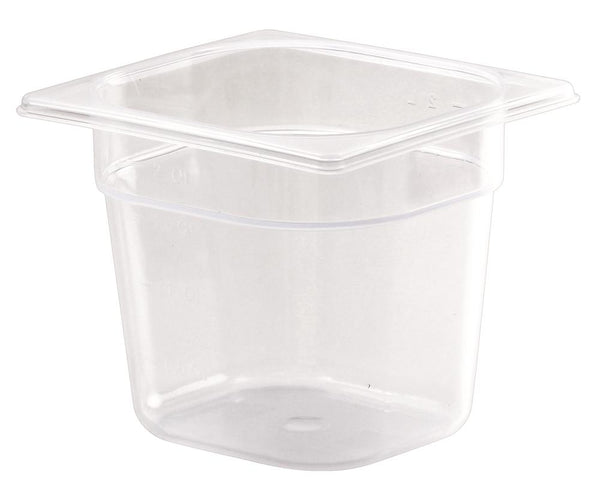 1/6 One Sixth Size Polypropylene Gastronorm Container