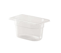 1/9 One  Ninth Size Polypropylene Gastronorm Container