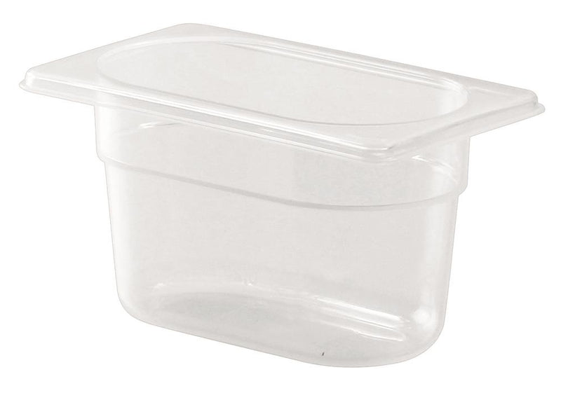 1/9 One  Ninth Size Polypropylene Gastronorm Container