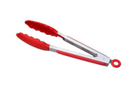 9" Silicone Tongs Red (7860)