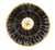 Round Basket Black with Gold Trim (7908)