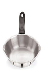 16cm Stainless Steel Milk Pan Tapered Double Lipped (5260)