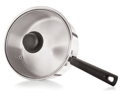 18cm Stainless Steel Saucepan With Glass Lid (5102)
