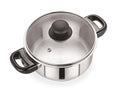 24cm Stainless Steel Casserole With Glass Lid (5124)