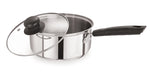 18cm Stainless Steel Saucepan With Glass Lid (5102)