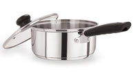 20cm Stainless Steel Saucepan With Glass Lid (5103)