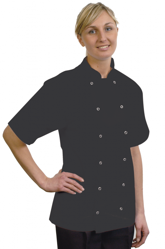 Chef's Jacket Short Sleeve BLACK