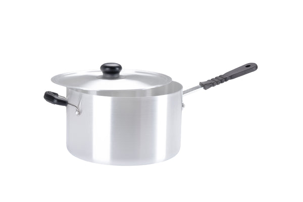 28cm Aluminium Medium Duty Saucepan with helper handle (1026)
