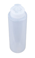 32oz Clear Sauce Bottle - Silicone Anti Drip Tip (7827)