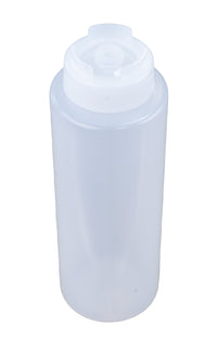 32oz Clear Sauce Bottle - Silicone Anti Drip Tip (7827)